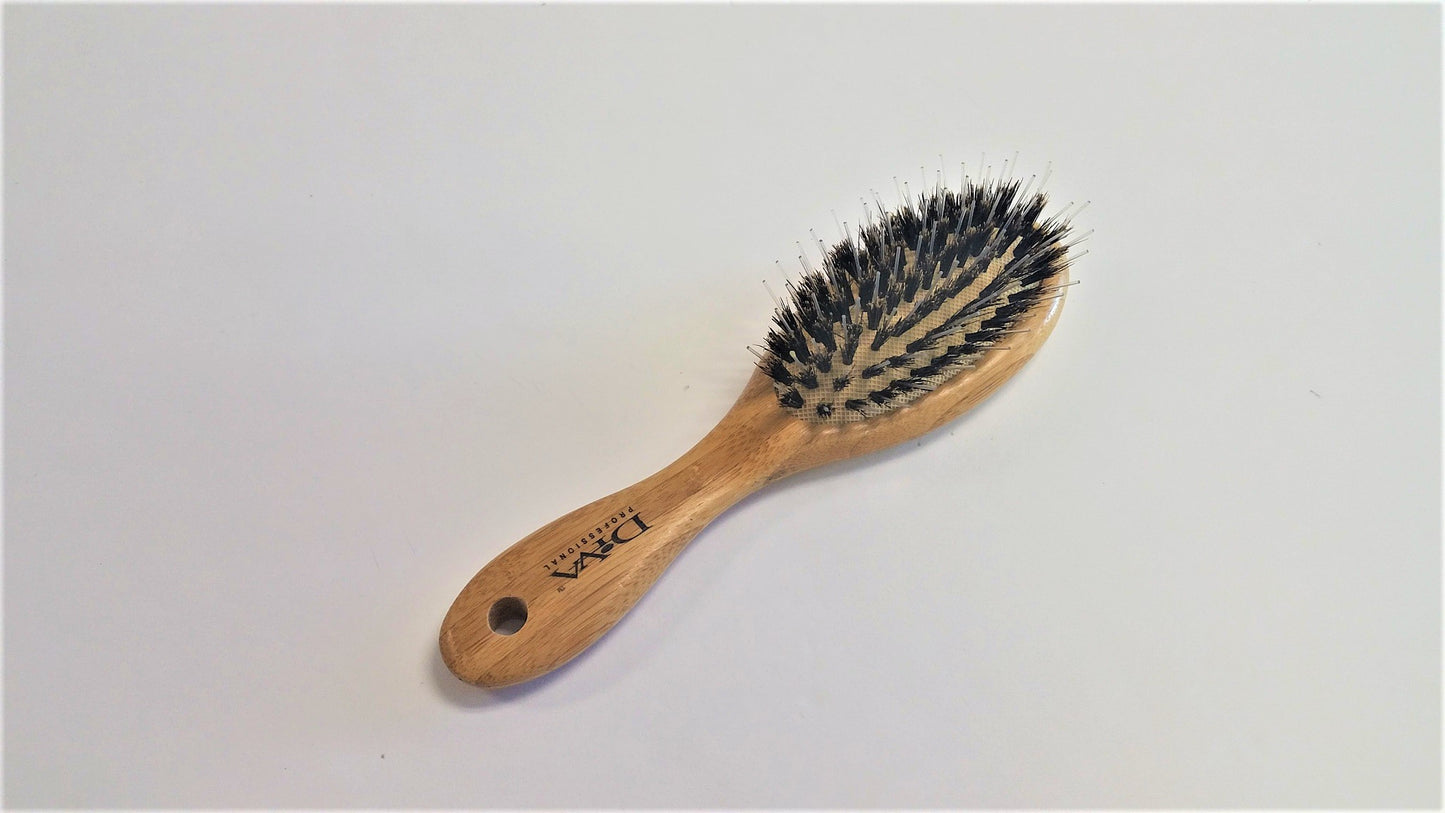 Small Bamboo Oval Cushion Brush w/Porcupin BM002PC
