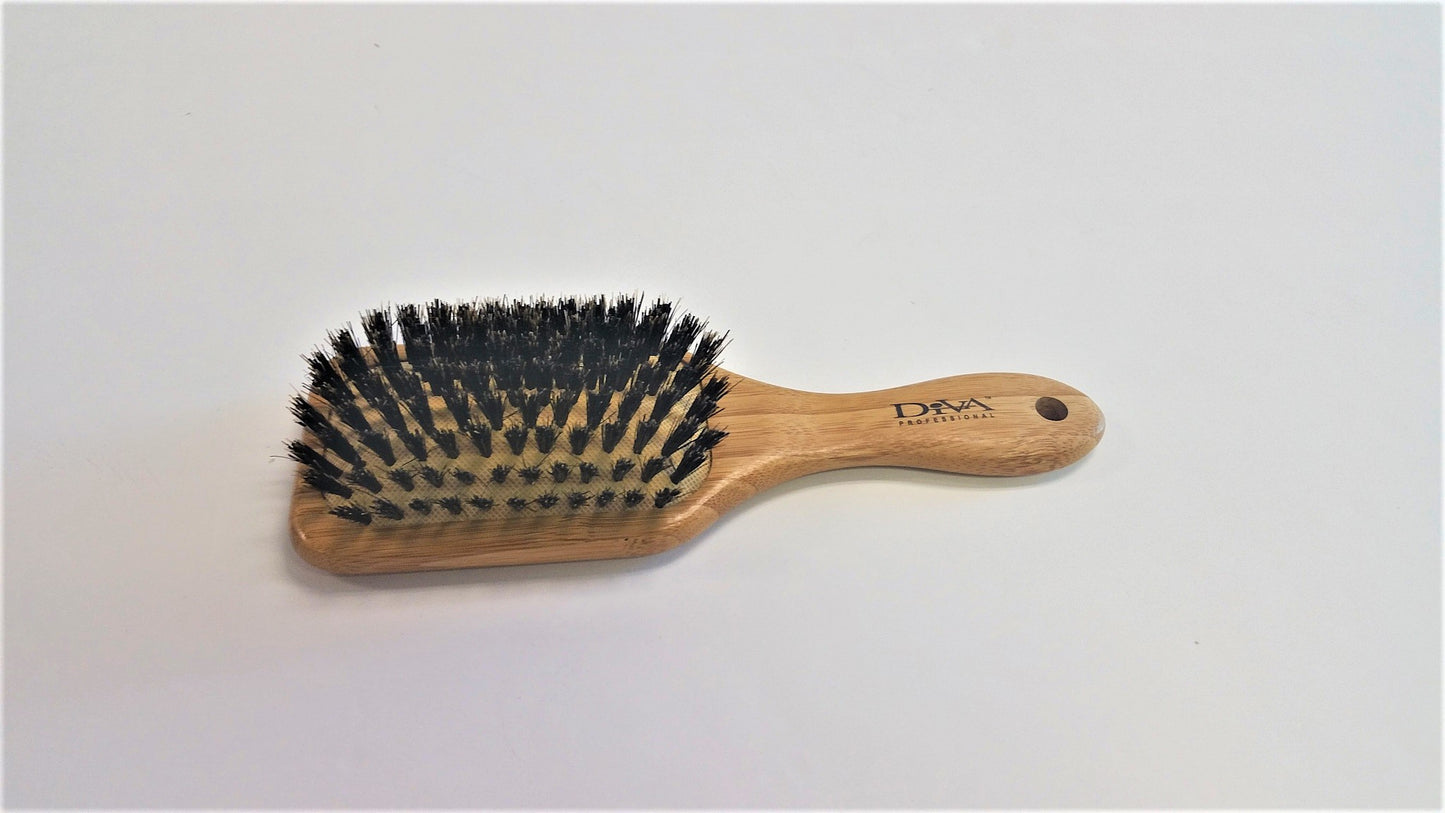 Small Bamboo Paddle Brush w/100%Boar BM110B