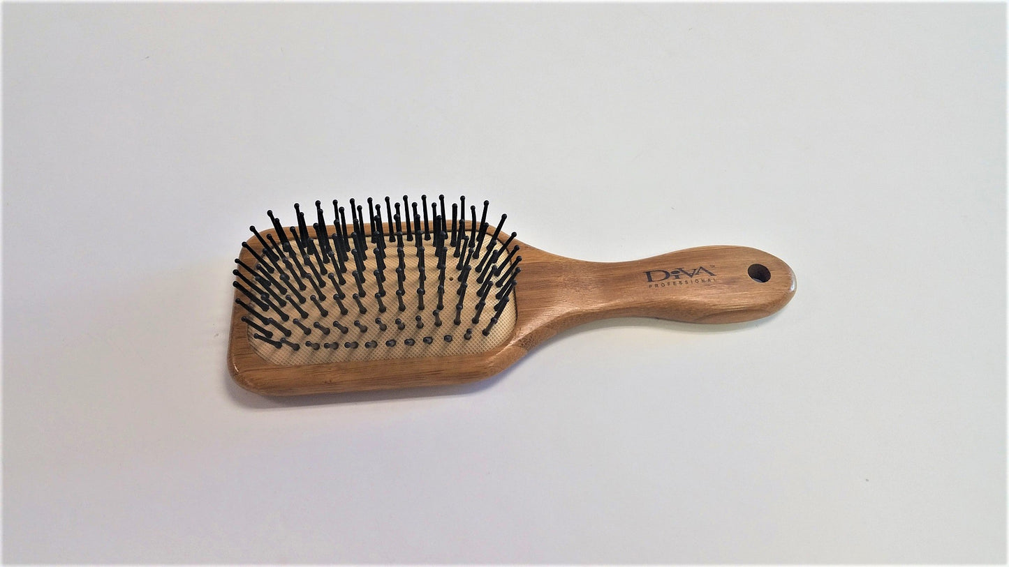 Small Bamboo Paddle Brush w/Pin  BM110P