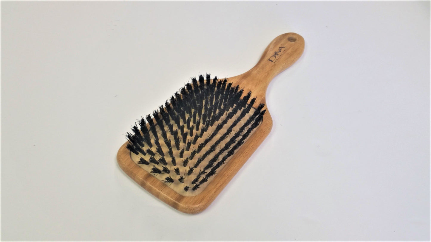 Bamboo Paddle Brush w/100% Boar  BM100B