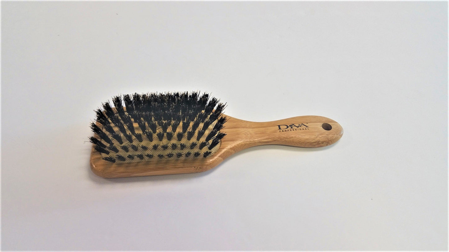 Small Bamboo Paddle Brush w/100%Boar  BM110B